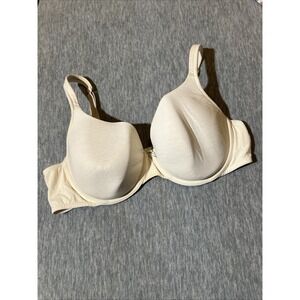 Cacique Lane Bryant T-Shirt Bra Women 42D Cream Lightly Lined Underwired‎ EUC